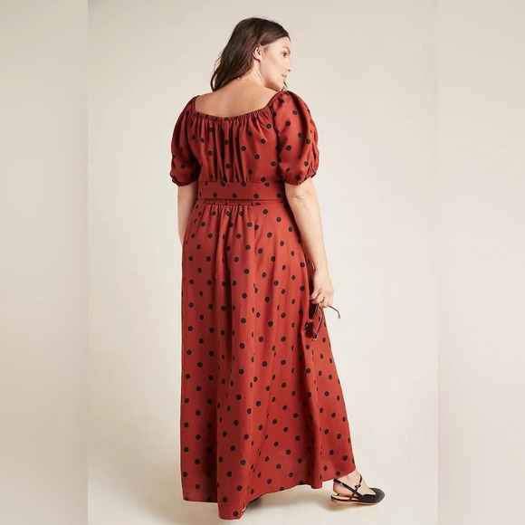 MAEVE by ANTHROPOLOGIE NWOT Lucienne Off the Shoulder Maxi Dress *NO BELT* - Picture 4 of 13